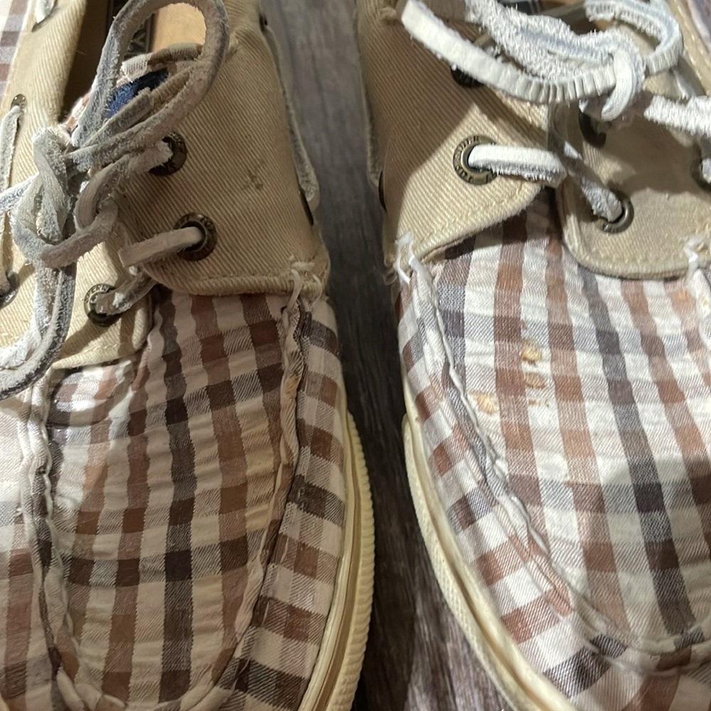 Sperry Plaid Checkered Boat Shoes - Picture 3 of 9